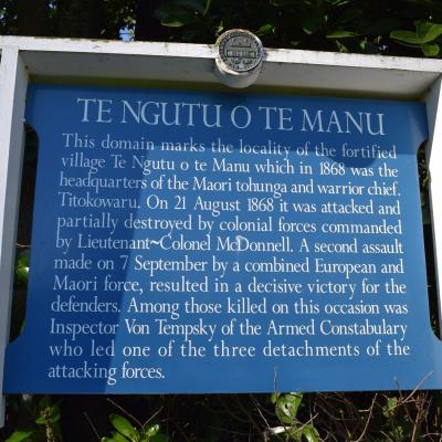 Te Ngutu O Te Manu Militia Memorial Plaque Taranaki NZ Pam Vernon Artist